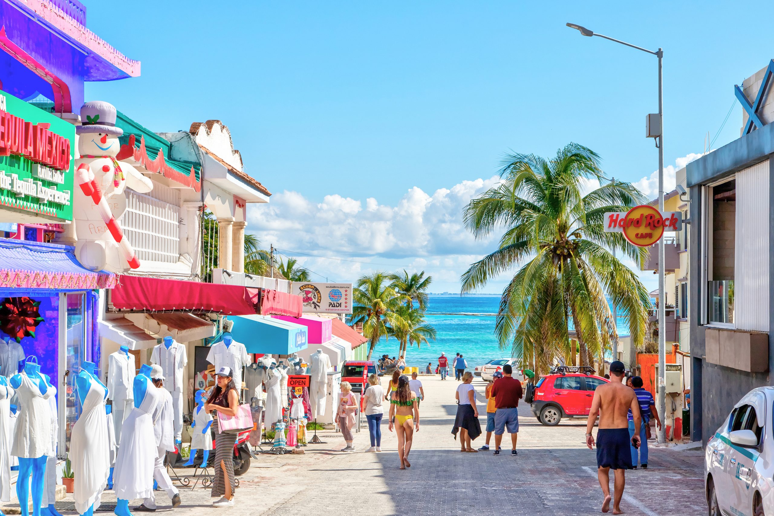 Top 10 Sites In The Mayan Riviera Mexico The Top Ten Traveler   Mexico Playa Del Carmen Street Scaled 